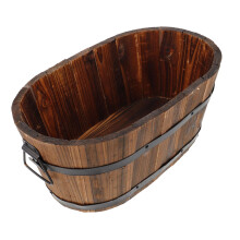Wooden Planter Box with Rustic Natural Design for Vegetables and Flowers, Indoor Outdoor Garden Use