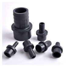 Garden Hose Connector UPVC Pagoda Adapter 8–25mm Leak‑Resistant Fit for Irrigation Pipe Dark Grey 1pc