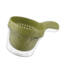 Space Saving 2 Compartment Dish Rack For Small Kitchen-Green