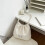Drawstring PU Bucket Bag Lightweight Underarm Purse-Pink 5