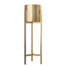 Modern Gold Metal Plant Stand, Tall Floor Planter Holder with Multiple Heights for Indoor Living Room or Patio Garden