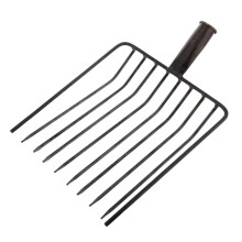 Heavy Duty Steel Garden Fork Replacement Head for Efficient Soil Work, Durable Easy Clean Design