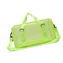 Clear Waterproof Gym Duffle Bag with Transparent QuickCheck Design, Spacious PVC Sports Bag for Travel