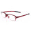 Red TR90 Folding Reading Glasses 3.5D with Clip Holder and Zippered Case, Lightweight Compact Design 1
