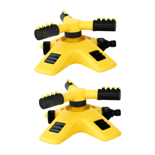 2pcs Adjustable Rotating Garden Sprinkler 360 Coverage Water Saving Lawn Irrigation Sprayer