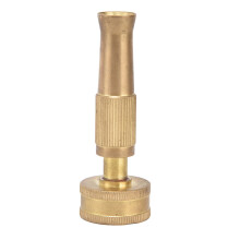 Solid Brass Garden Hose Nozzle Adjustable Spray | Heavy Duty LeakProof Metal Sprayer for Car Wash and Watering | G3/4 Thread 0.8in Adapter