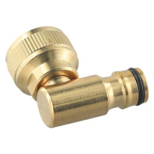 Garden Hose Quick Connector 3/4 Inch Brass Swivel Elbow 90 Degree LeakResistant Fitting for Outdoor Faucet