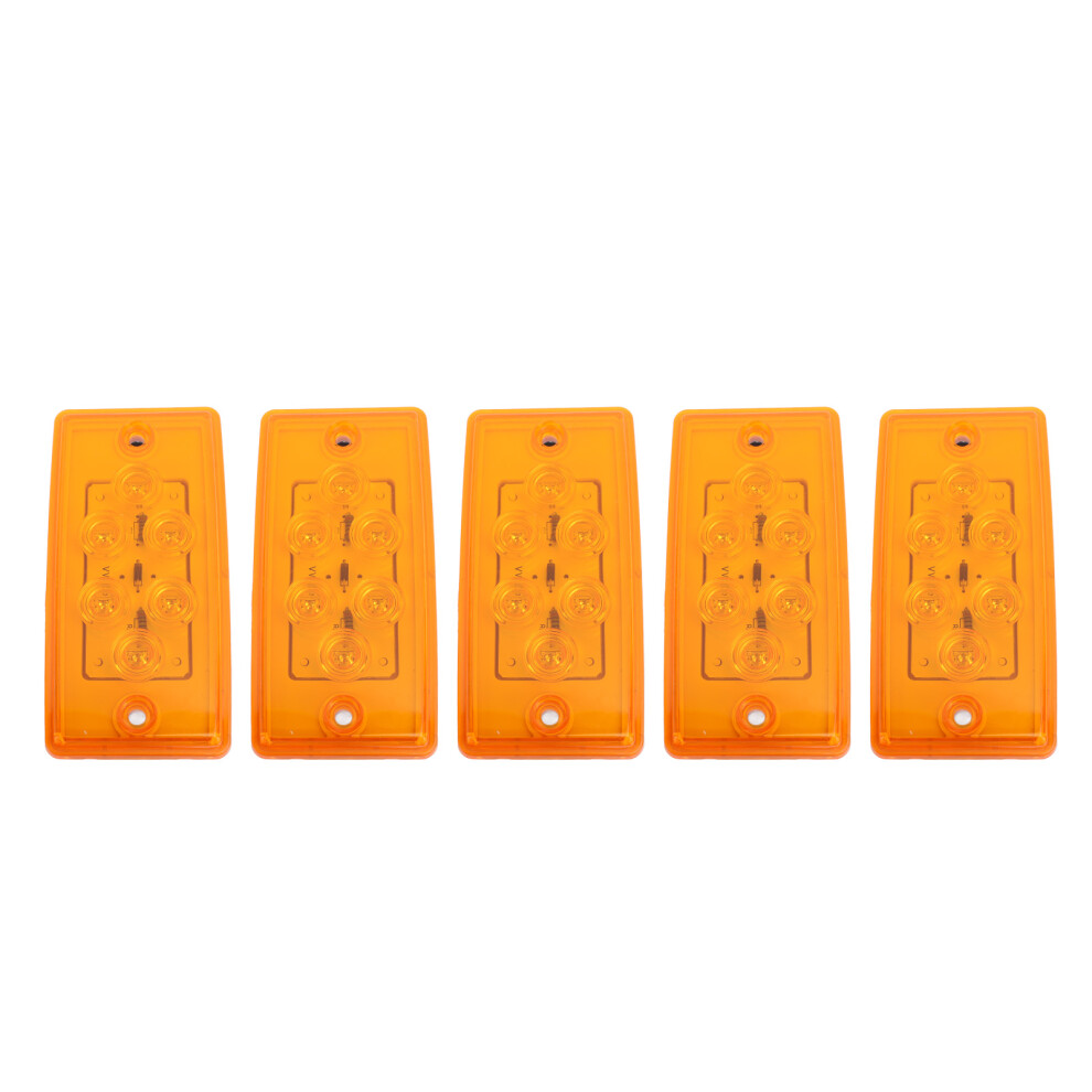 5 Pcs 12V Ip65 Led Side Marker Lights Amber 7891393505370