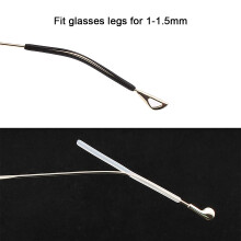 10 Pairs Anti Slip Eyeglass Temple Tip Sleeves Black and Clear Soft Silicone Grip for Glasses and Sunglasses