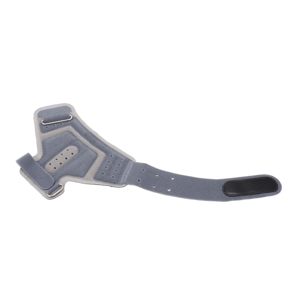 Gray Breathable Thumb Support Brace And Finger Splint For Wrist Stabilization And Impact Sports