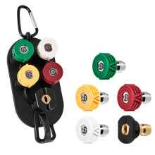 Pressure Washer Nozzle Tips Set 1/4 Inch Quick Connect, 4000 PSI Color Coded 5 Spray Angles for Outdoor Cleaning
