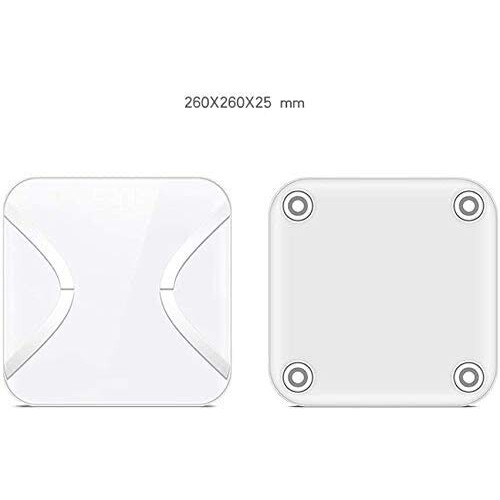 Smart Body Fat Scale with App Sync, Bluetooth Digital Bathroom Scale 300 lbs USB Rechargeable White 1