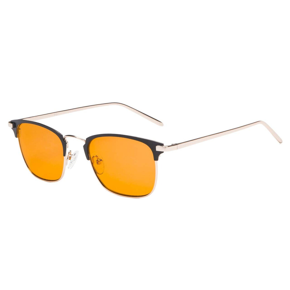 Blue/Light/Black Blocking Reading Glasses +2.00 For Eye Strain Relief Clear Vision Classic