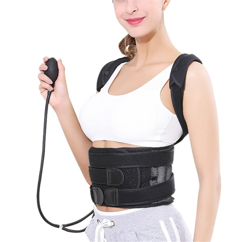Inflatable Posture Corrector Back Brace L Code, Adjustable Shoulder Support for Spine Alignment