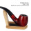 Foldable Beech Wood Pipe Stand, Stable Balanced Base, Universal Pipe Holder for Display 4