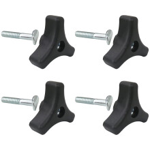 4 Sets Lawn Mower Handle Knob Nut Bolt Replacement, Triangular Fastening Screw Set for Honda, Easy Manual Tightening Durable Build