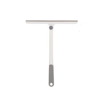 Shower Squeegee for Glass Doors with StreakFree Silicone Blade, Ergonomic Grip, Compact White Design