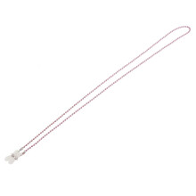 Pink Eyeglass Chain Holder for Women, Adjustable Glasses Strap with Silicone Connectors and Metal Accents