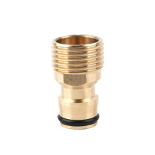 1/2 Inch Male Thread Brass Garden Hose Connector Adaptor Leak‑ Durable Metal Fitting