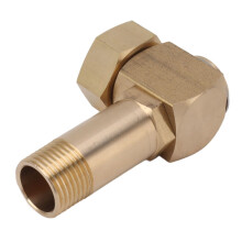 Brass Garden Hose Connector 90 Elbow Adapter, 360 Rotating Leak‑Proof Fitting for Outdoor Faucet