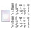 40pcs PET Laser Handbook Stickers 3D Shadow 0.5oz 2