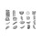 40pcs PET Laser Handbook Stickers 3D Shadow 0.5oz 3