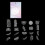 40pcs PET Laser Handbook Stickers 3D Shadow 0.5oz 4