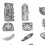 40pcs PET Laser Handbook Stickers 3D Shadow 0.5oz 8