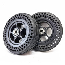 6 in Wheelchair Wheels Replacement,All Terrain Drive Walker Rollator Wheels Solid Rubber Airless Wheel Assembly (1 Pair)
