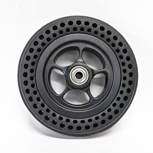 6 in Wheelchair Wheels Replacement,All Terrain Drive Walker Rollator Wheels Solid Rubber Airless Wheel Assembly (1 Pair) 2