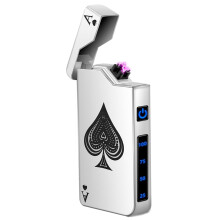 Electric Lighter USB TypeC Rechargeable Dual Arc Plasma Windproof Flameless with LED Battery Indicator for Candles Camping