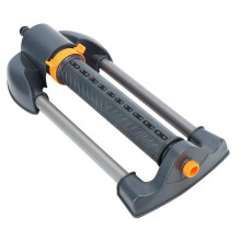 Oscillating Garden Sprinkler with Metal Base, 20 Nozzles for Wide Adjustable Coverage and Gentle Watering