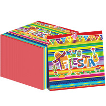 48 Pack Mexican Fiesta Napkins Soft Absorbent Paper for Cinco de Mayo Party Decorations