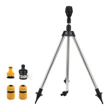 Adjustable Height Tripod Garden Sprinkler 360 Rotating Long Range Lawn Irrigation System for Yard and Plants