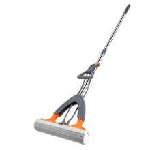 Self Wringing PVA Sponge Mop with 49in Long Handle for Kitchen and Bathroom Wet Dry Floor Cleaning