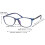 Blue Light Reading Glasses 4.0D Oversized Clear Lens TR90 Full Frame Lightweight for Close Work 2
