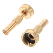 2pcs Adjustable Copper Garden Hose Nozzle with Leakproof Connection, Ergonomic Grip for Car Wash and Outdoor Irrigation