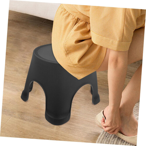 Non Slip Plastic Step Stool for Adults Bathroom Foot Stool with Stable Base Compact Stackable Design 1