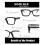 Women's Vintage Oversized Blue Light Reading Glasses 3.5X Black Frame Retro Style for Computer Use 5