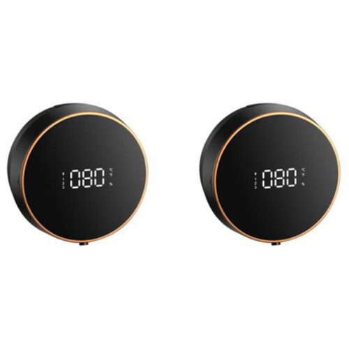 2X 300Ml Foam Soap Dispensers Pressless Automatic Sensor Foam Soap Liquid Dispenser Wall Mount Digital Display,Black