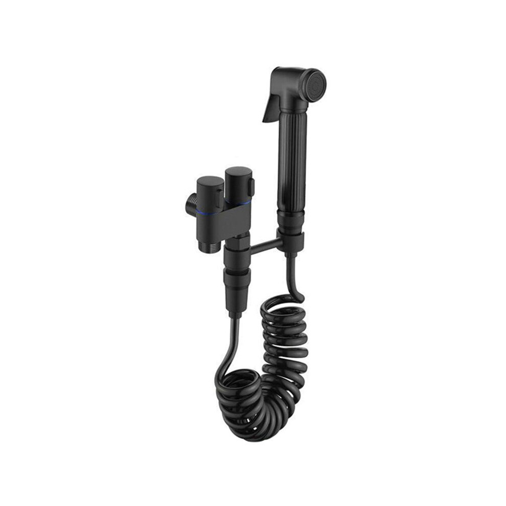 Hygienic Wall-Mounted Bidet Sprayer With Double Outlet Angle Valve, Shower Headtoilet Accessories 6033105664536