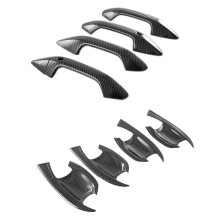 8Pcs Car Outside Door Puller Cover Handle Bowl Trim Sticker for Sportage NQ5 2021-2023 with Key Hole LHD