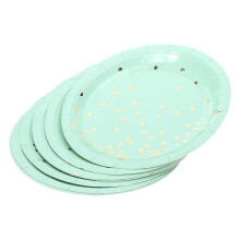 Disposable Paper Plates 7 Inch Mint Green Compostable Cake Plates Pack of 8 for Parties and Events