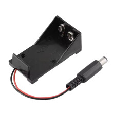 2x 9V Battery Holder with DC Plug and Wire, DIY Power Storage Box for Alarm Clock and Toys