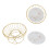 Round Fruit Basket L Capacity Metal Stand - White 1