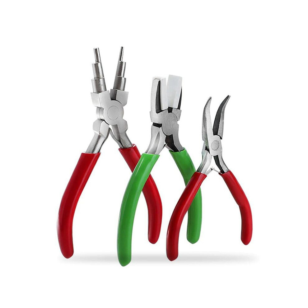 3 Pieces Of Jewelry Pliers Diy Pliers Six-Segment Hand Winding Modeling Pliers Jewelry Flat Nose Pliers 4712859819691