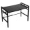 Microwave Shelf 3-Tier Extendable Worktop Shelves with 6 Hooks, Kitchen Shelf, Spice Rack Black 1