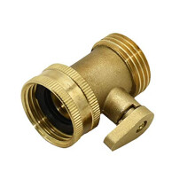 3/4 Inch Brass Garden Hose Connector Set, Durable Valve Adapter for Faucet to Hose Quick Conversion, 10 Pcs