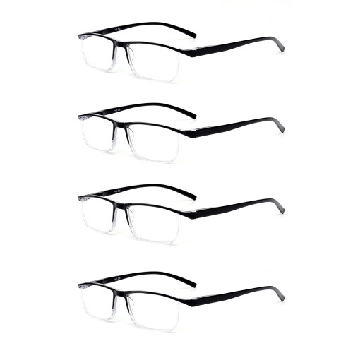 4 Pack Blue Light Blocking Half Frame Reading Glasses for Men and Women