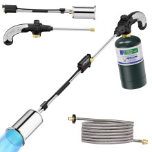 Propane Torch Weed Burner with 10FT Hose, Output Flame, 30' Detachable Arm, Adjustable Control